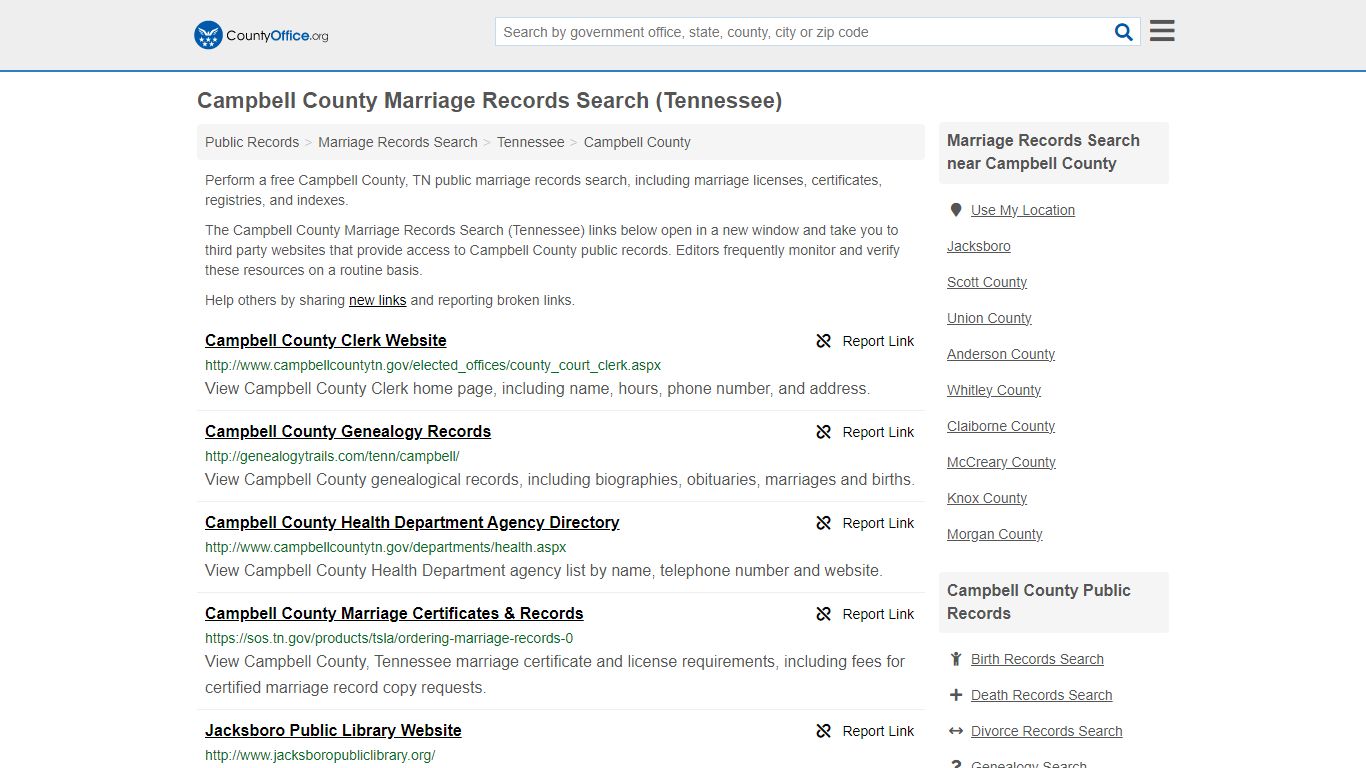 Marriage Records Search - Campbell County, TN (Marriage Licenses ...